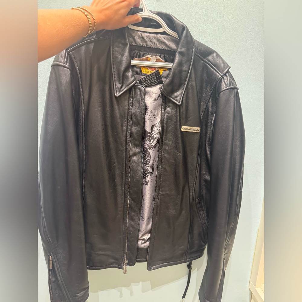 Harley Davidson Leather Jacket, Vest, and Chaps